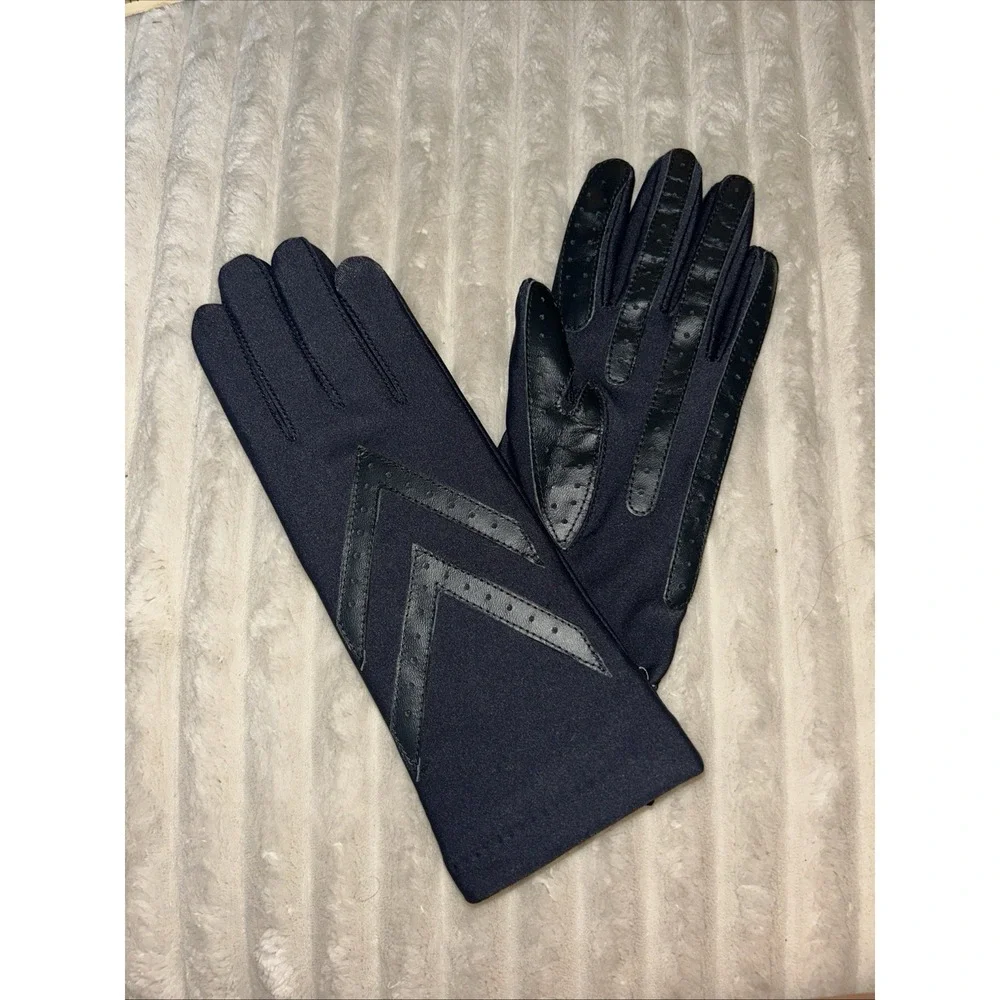 Isotoner Gloves Womens One Size Blue Classic Thinsulate Water Resistant Stretch - Picture 3 of 4